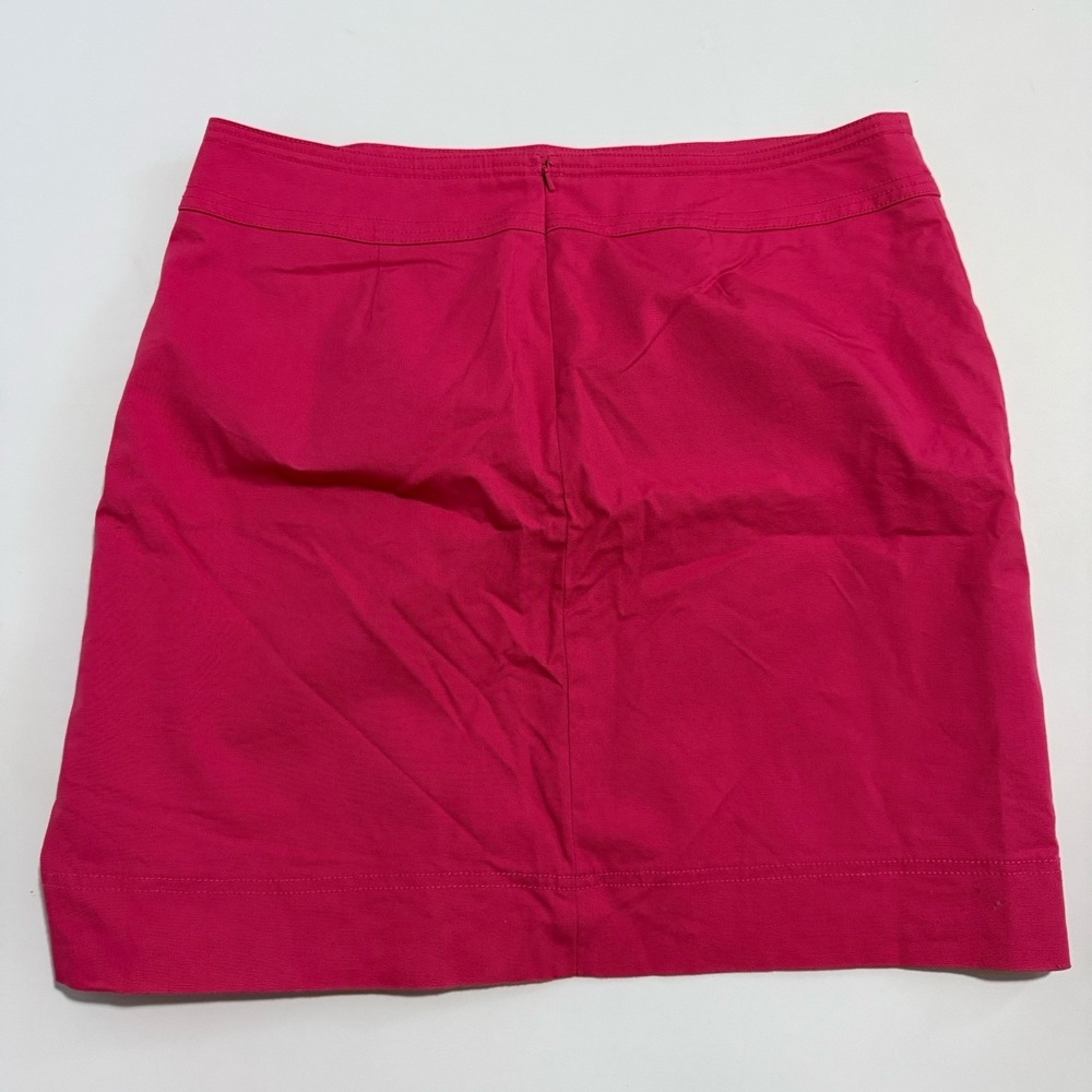 Talbots Pink A-Line Skirt Stretch Pockets Back Zip Lined Sz 14 - Picture 7 of 9